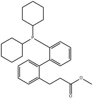 methyl 3-(2'-(dicyclohexylphosphanyl)-[1,1'-biphenyl]-2-yl)propanoate Structure