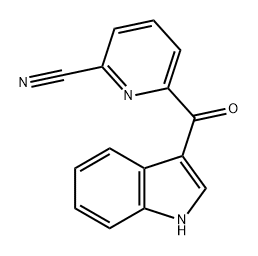 2-Pyridinecarbonitrile, 6-(1H-indol-3-ylcarbonyl)- Structure