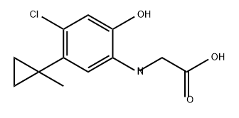 Glycine, N-[4-chloro-2-hydroxy-5-(1-methylcyclopropyl)phenyl]- 구조식 이미지