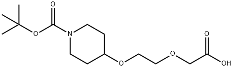 2-(2-((1-(tert-Butoxycarbonyl)piperidin-4-yl)oxy)ethoxy)acetic acid Structure