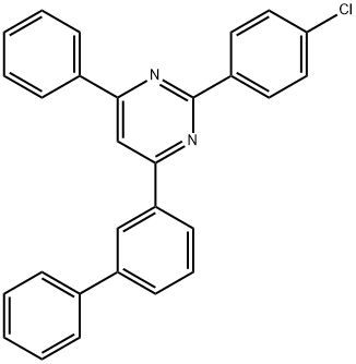 Pyrimidine, 4-[1,1'-biphenyl]-3-yl-2-(4-chlorophenyl)-6-phenyl- Structure