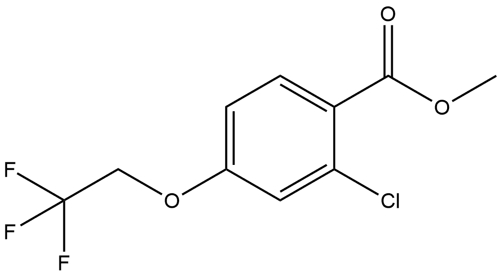 Benzoic acid, 2-chloro-4-(2,2,2-trifluoroethoxy)-, methyl ester Structure