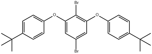 Benzene, 2,5-dibromo-1,3-bis[4-(1,1-dimethylethyl)phenoxy]- Structure