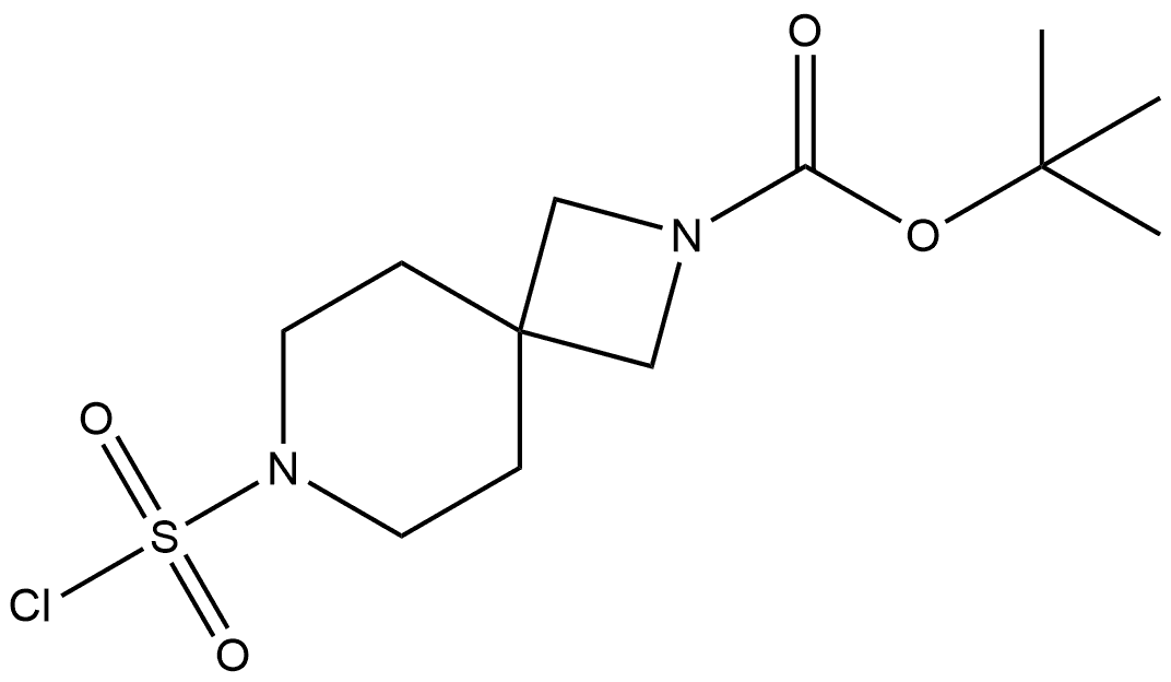 tert-Butyl 7-(chlorosulfonyl)-2,7-diazaspiro[3.5]nonane-2-carboxylate 구조식 이미지