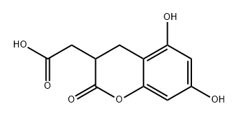 (5,7-dihydroxy-2-oxo-3,4-dihydro-2H-chromen- 3-yl)acetic acid Structure