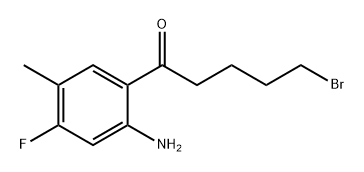 1-Pentanone, 1-(2-amino-4-fluoro-5-methylphenyl)-5-bromo- 구조식 이미지