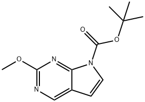 7H-Pyrrolo[2,3-d]pyrimidine-7-carboxylic acid, 2-methoxy-, 1,1-dimethylethyl ester Structure