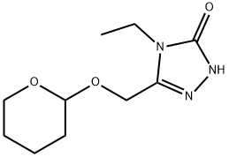 3H-1,2,4-Triazol-3-one, 4-ethyl-2,4-dihydro-5-[[(tetrahydro-2H-pyran-2-yl)oxy]methyl]- Structure