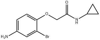 2-(4-Amino-2-bromophenoxy)-N-cyclopropylacetamide Structure
