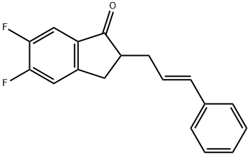 2-cinnamyl-5,6-difluoro-2,3-dihydro-1H-inden-1-one Structure