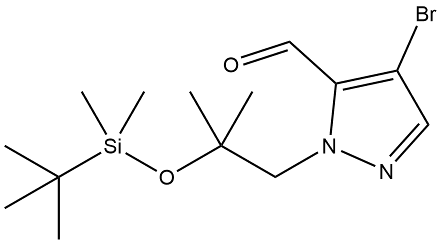 4-bromo-1-{2-[(tert-butyldimethylsilyl)oxy]-2-methylpropyl}-1H-pyrazole-5-carbaldehyde Structure