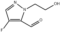 1H-Pyrazole-5-carboxaldehyde, 4-fluoro-1-(2-hydroxyethyl)- 구조식 이미지