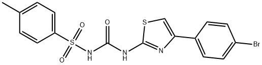 Benzenesulfonamide, N-[[[4-(4-bromophenyl)-2-thiazolyl]amino]carbonyl]-4-methyl- 구조식 이미지