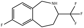 1H-2-Benzazepine, 7-fluoro-2,3,4,5-tetrahydro-3-(trifluoromethyl)- Structure