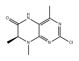 6(5H)-Pteridinone, 2-chloro-7,8-dihydro-4,7,8-trimethyl-, (7S)- Structure