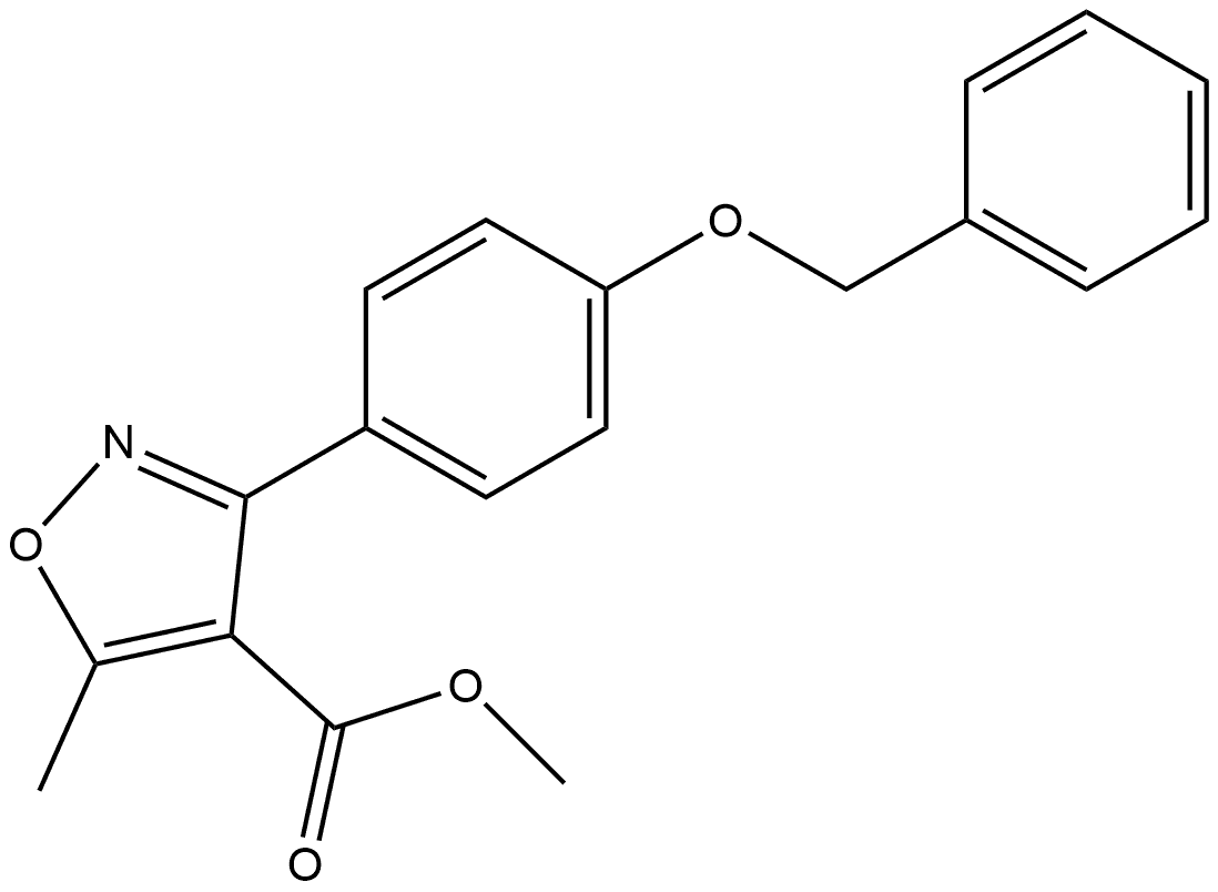 Methyl 3-[4-(Benzyloxy)phenyl]-5-methylisoxazole-4-carboxylate Structure