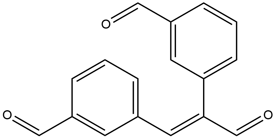 Benzeneacetaldehyde, 3-formyl-α-[(3-formylphenyl)methylene]-, (αE)- Structure