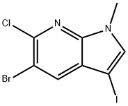 5-Bromo-6-chloro-3-iodo-1-methyl-1H-pyrrolo[2,3-b]pyridine Structure