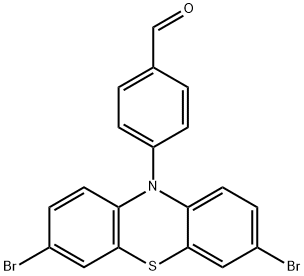 Benzaldehyde, 4-(3,7-dibromo-10H-phenothiazin-10-yl)- Structure