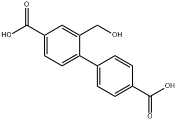 [1,1'-Biphenyl]-4,4'-dicarboxylic acid, 2-(hydroxymethyl)- Structure