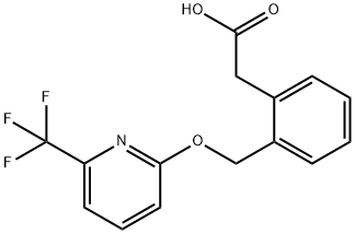 2-[[[6-(trifluoromethyl)-2-pyridinyl]oxy]methyl]benzeneacetic acid Structure