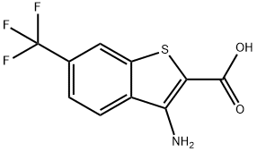 Benzo[b]thiophene-2-carboxylic acid, 3-amino-6-(trifluoromethyl)- Structure