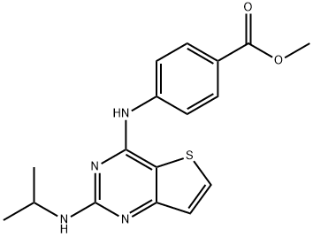 Methyl 4-[[2-[(1-methylethyl)amino]thieno[3,2-d]pyrimidin-4-yl]amino]benzoate Structure