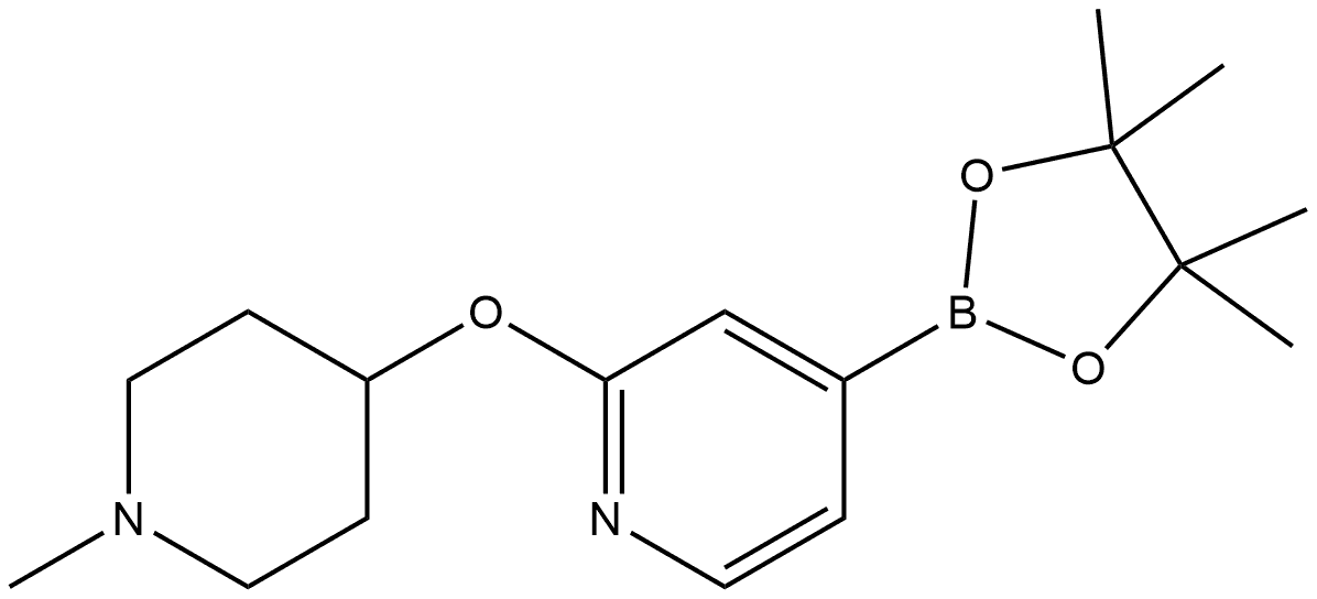 2-[(1-Methyl-4-piperidinyl)oxy]-4-(4,4,5,5-tetramethyl-1,3,2-dioxaborolan-2-y... Structure