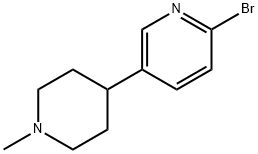 Pyridine, 2-bromo-5-(1-methyl-4-piperidinyl)- Structure