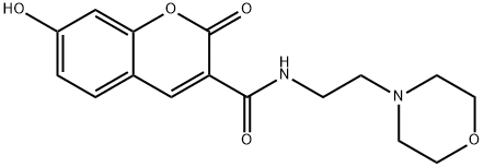 7-hydroxy-N-(2-morpholinoethyl)-2-oxo-2H-chromene-3-carboxamide Structure