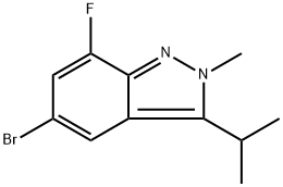 2H-Indazole, 5-bromo-7-fluoro-2-methyl-3-(1-methylethyl)- Structure