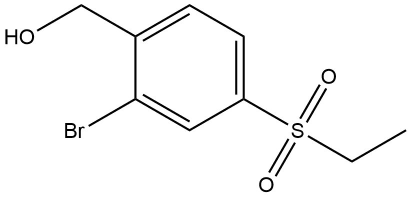 2-Bromo-4-(ethylsulfonyl)benzenemethanol Structure