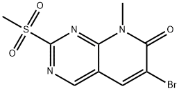 Pyrido[2,3-d]pyrimidin-7(8H)-one, 6-bromo-8-methyl-2-(methylsulfonyl)- Structure