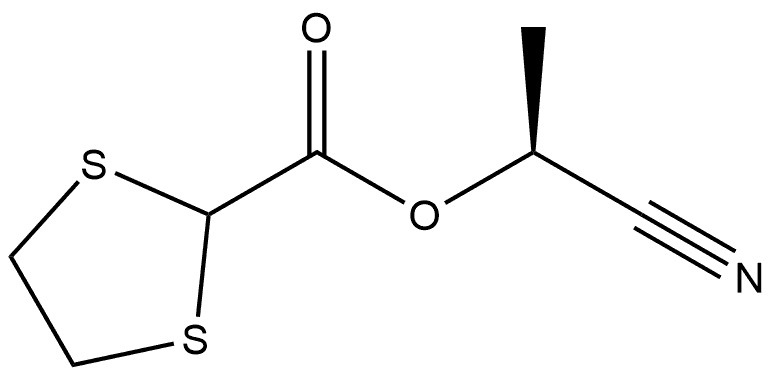 (1S)-1-Cyanoethyl 1,3-dithiolane-2-carboxylate Structure