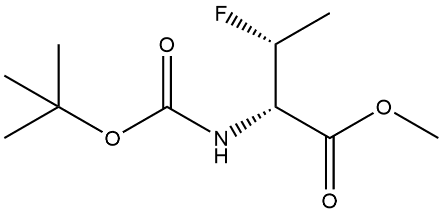 Methyl (2S,3R)-2-((tert-butoxycarbonyl)amino)-3-fluorobutanoate 구조식 이미지