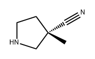 3-Pyrrolidinecarbonitrile, 3-methyl-, (3S)- 구조식 이미지