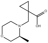 1-[[(3S)-3-Methyl-4-morpholinyl]methyl]cyclopropanecarboxylic acid 구조식 이미지