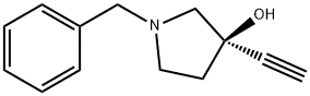 3-Pyrrolidinol, 3-ethynyl-1-(phenylmethyl)-, (3R)- 구조식 이미지