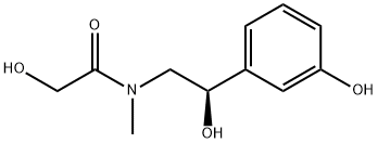 (R)-2-Hydroxy-N-(2-hydroxy-2-(3-hydroxyphenyl)ethyl)-N-methylacetamide 구조식 이미지