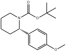 (2S)-tert-butyl 2-(4-methoxyphenyl)piperidine-1-carboxylate Structure