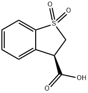 Benzo[b]thiophene-3-carboxylic acid, 2,3-dihydro-, 1,1-dioxide, (3R)- Structure