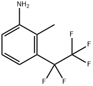 Benzenamine, 2-methyl-3-(1,1,2,2,2-pentafluoroethyl)- Structure