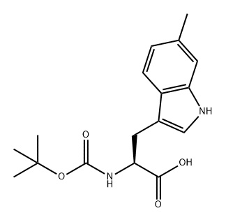 L-Tryptophan, N-[(1,1-dimethylethoxy)carbonyl]-6-methyl- Structure