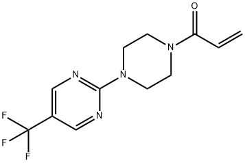 2-Propen-1-one, 1-[4-[5-(trifluoromethyl)-2-pyrimidinyl]-1-piperazinyl]- Structure