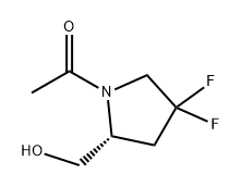 Ethanone, 1-[(2R)-4,4-difluoro-2-(hydroxymethyl)-1-pyrrolidinyl]- 구조식 이미지