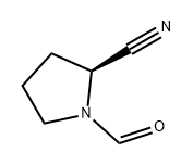 2-Pyrrolidinecarbonitrile, 1-formyl-, (2S)- 구조식 이미지