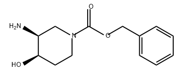 1-Piperidinecarboxylic acid, 3-amino-4-hydroxy-, phenylmethyl ester, (3S,4R)- 구조식 이미지