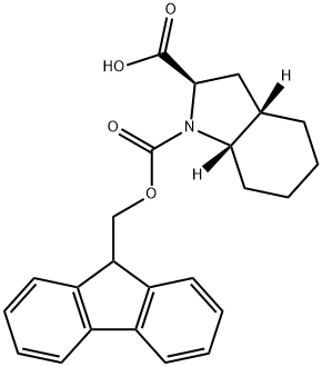 1H-?Indole-?1,?2-?dicarboxylic acid, octahydro-?, 1-?(9H-?fluoren-?9-?ylmethyl) ester, (2R,?3aS,?7aS)?- Structure