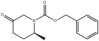 1-Piperidinecarboxylic acid, 2-methyl-5-oxo-, phenylmethyl ester, (2S)- Structure