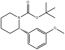 tert-butyl (S)-2-(3-methoxyphenyl)piperidine-1-carboxylate Structure